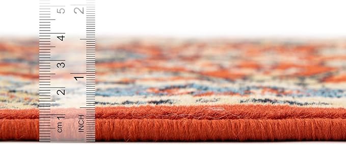 Unique Loom Sialk Hill Collection Area Rug - Washington (9' x 12' Rectangle Terracotta/Cream)