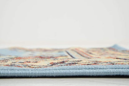 Unique Loom Reza Collection Traditional Persian Style Area Rug, Runner 3' 0" x 16' 5", Light Blue/Ivory
