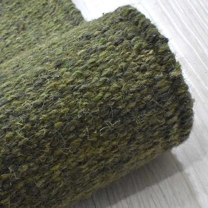 Rugsotic Carpets Hand Woven Flat Weave Kilim Wool ECO-Friendly Area Rugs - 10'x13', Rectangle Shape, Olive Color, Solid Plain Design, Low Pile Handmade Area Rugs for Living Room, Bed Room (D00111)