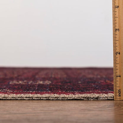 Keen Home Design 9x12 Rug - Machine Washable Area Rug with Non-Slip Backing, Ideal for Living Room, Dining Room, Bedroom - Vintage, Easy Clean, Durable, Low Pile Rug - (9' x 12')