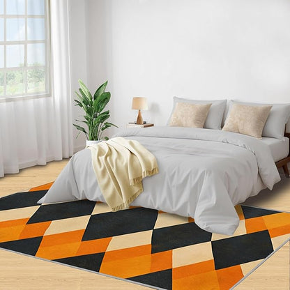 2x3 Geometric Rugs for Entryway - Diamond Shape Pattern Small Area Rugs, Modern Minimalism Laundry Room Carpet Non Slip Accent Throw Rug for Bathroom Kitchen Sink Front Door
