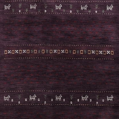 Hand Knotted Loom Wool ECO-Friendly Area Rugs - 2'6''x10', Runner, Brown Color, Solid Plain Design, High Pile Handmade Anti Skid Area Rugs for Living Room, Bed Room (L00111)