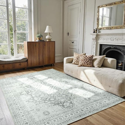 Washable Area Rugs 6x9,Boho Area Rug,Collapsible Area Rug for Bedroom, Entryway, Kitchen, Bathroom