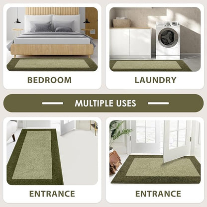 Machine Washable Runner Rug 24" x 84", Non Slip Kitchen Mat for Floor, Absorbent Entryway Rug for Kitchen, Bedroom, Hallway, Bathroom, Door (Roll Packing)