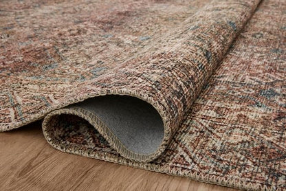 Loloi Amber Lewis Billie Collection BIL-04 Aqua/Rust 8'-6" x 11'-6", 0.19" Thick Area Rug