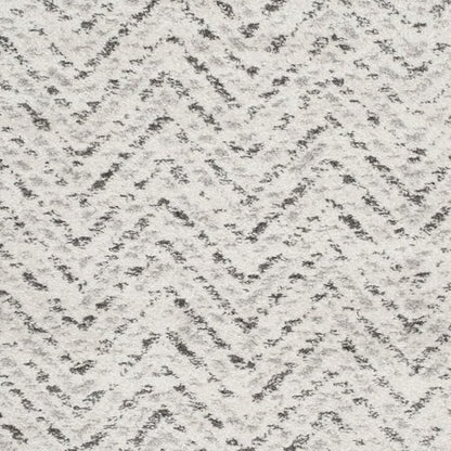 SAFAVIEH Adirondack Collection Accent Rug - 3' x 5', Ivory & Charcoal, Chevron Design, Non-Shedding & Easy Care, Ideal for High Traffic Areas in Entryway, Living Room, Bedroom (ADR104N)