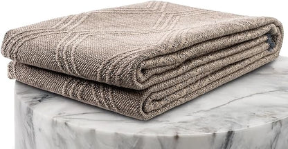LUXE WEAVERS Modern Farmhouse Brown 5x7 Washable Area Rug, Anti-Slip Diamond Pattern Carpet