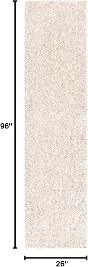 Unique Loom Solo Collection Area Rug - Calabasas (2' 2" x 8' Runner, Ivory)