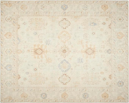 Revival Rugs Nimbus 8'x10' Zero-Shedding Area Rug for Living Room Bedroom - Oeko-TEX Certified, Low Pile, Spot Clean, Cornflower, Yellow Beige