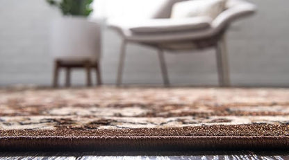 Unique Loom Espahan Collection Area Rug - Cape Cod (4' 1" x 6' 1" Rectangle, Brown/ Beige)