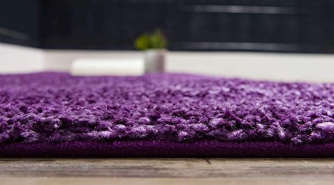 Unique Loom Solo Collection Area Rug - Calabasas (2' 2" x 13' 1" Runner, Violet)