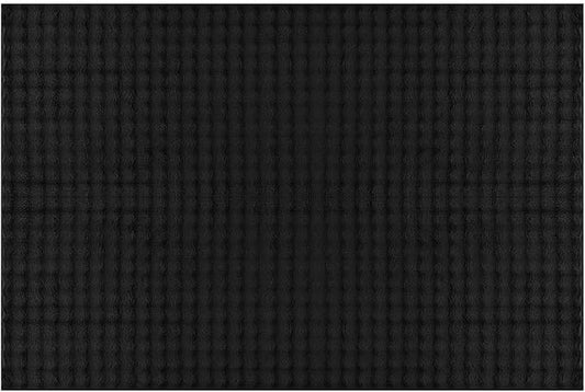 CAMILSON Modern Black Non Slip Door Mat Rug 2x3 Ultra Soft High Pile Entryway Rugs Non Skid Rubber Backing Durable & Easy to Clean Carpet for Kitchen Bathroom Indoor Use (2 x 3 Black)