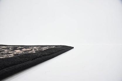 Unique Loom Taftan Collection Border Geometric Tribal Inspired Design Area Rug (6' 0 x 9' 0 Rectangular, Black/ Gray)
