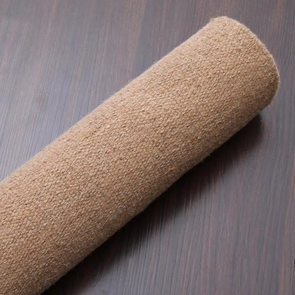Rugsotic Carpets Hand Woven Flat Weave Kilim Wool ECO-Friendly Area Rugs - 3'x5', Rectangle Shape, Light Brown Color, Solid Plain Design, Low Pile Handmade Rugs for Living Room (D00111)