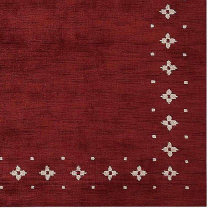 Hand Knotted Loom Wool ECO-Friendly Area Rugs - 4'x6', Rectangle, Blue Color, Solid Plain Design, High Pile Thick Handmade Anti Skid Area Rugs for Living Room, Bed Room (L00111)