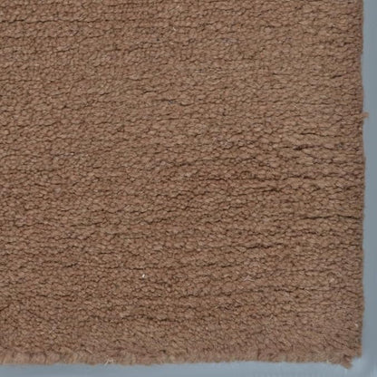 Hand Knotted Loom Wool ECO-Friendly Area Rugs - 10'x13', Rectangle Shape, Camel Color, Plain Solid, High Pile Thick Handmade Anti Skid Area Rugs for Living Room, Bed Room (L00111)