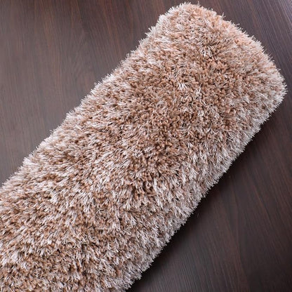 Rugsotic Carpets Hand Woven Flat Weave Kilim Wool 6'x9' Area Rug Solid Light Brown D00111