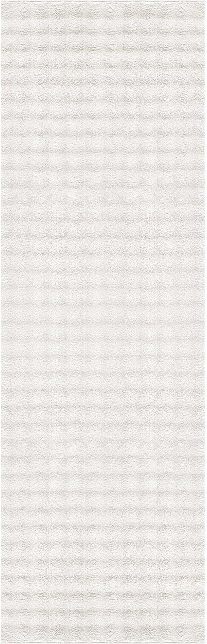 CAMILSON Modern White Non Slip Runner Rug 2x7 Ultra Soft High Pile Kitchen Rugs Non Skid Rubber Backing Durable & Easy to Clean Carpet for Entryway Bathroom Indoor Use (2 x 7 White)