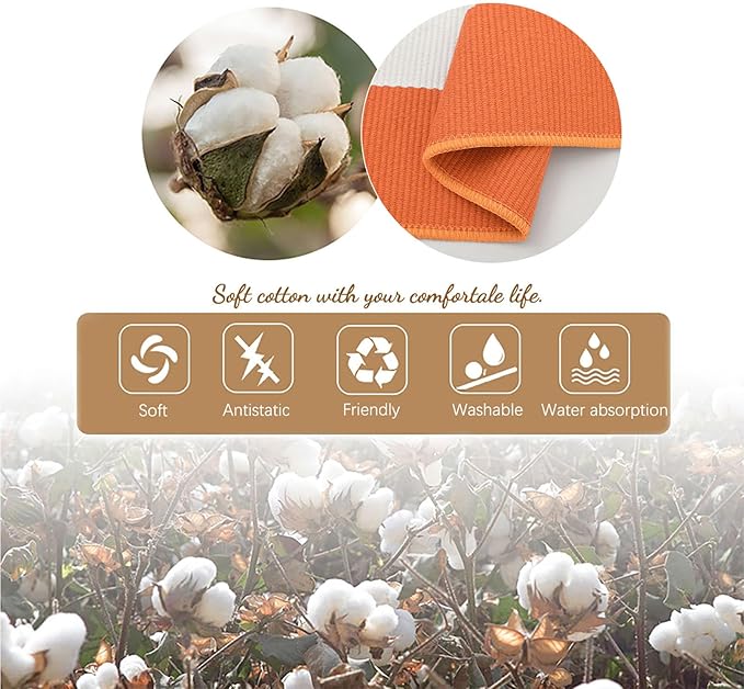 KOZYFLY Striped Rug 27.5x43 Inches Orange and White Halloween Fall Front Door Rug Hand Woven Area Rugs Washable Outdoor Doormats Indoor Entrance Mat for Front Porch Kitchen Entryway Patio Holiday