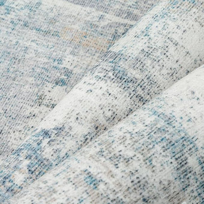 10x12 Area Rug Blue Cream Abstract Living Room Bedroom Washable Carpet Neutral Modern Non-Slip Soft Low Pile Lightweight Vacuumable Large Throw Rug for Dining Room