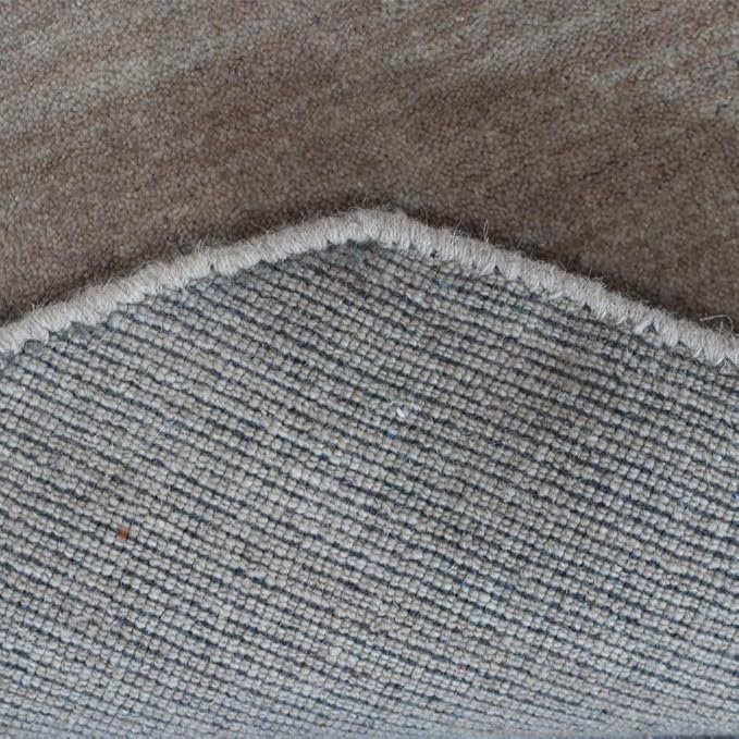 Hand Knotted Loom Wool ECO-Friendly Area Rugs - 10'x10', Octagon, Beige Color, Solid Plain Design, High Pile Handmade Anti Skid Area Rugs for Living Room, Bed Room (L00111)