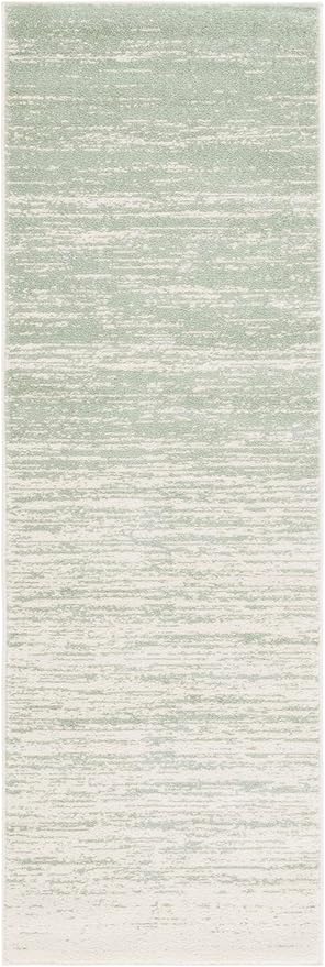 SAFAVIEH Adirondack Collection Runner Rug - 2'6" x 10', Sage & Ivory, Modern Ombre Design, Non Shedding & Easy to Clean, Ideal for Hallway, Foyer, Kitchen, Entryway, Bedroom (ADR113X)