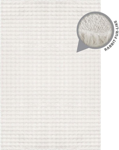 CAMILSON Modern White Non Slip Runner Rug 2x7 Ultra Soft High Pile Kitchen Rugs Non Skid Rubber Backing Durable & Easy to Clean Carpet for Entryway Bathroom Indoor Use (2 x 7 White)