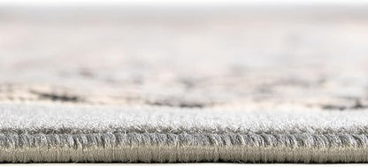 Rugs.com Yasmin Collection Rug – 8 Ft Square Gray Medium Rug Perfect for Living Rooms, Kitchens, Entryways