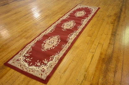 Unique Loom Reza Collection Traditional Persian Style Area Rug, 2 ft 7 in x 10 ft, Burgundy/Ivory