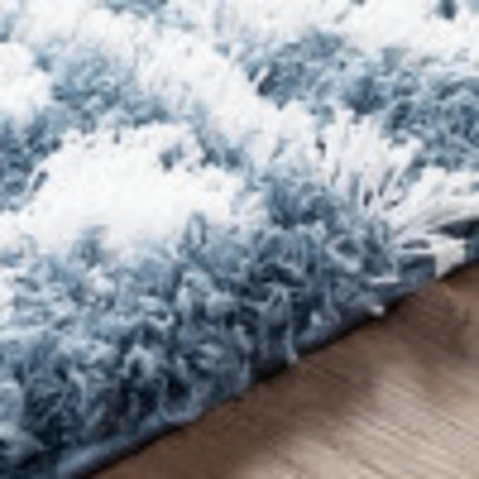 Livabliss Hapsburg Moroccan Shag Area Rug, 2' x 2'11", Denim