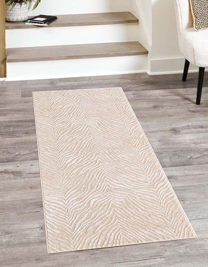 Unique Loom Finsbury Collection Area Rug - Meghan (2' x 9' 10" Runner, Ivory Beige)