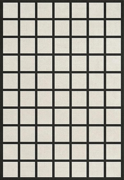 Handmade Wool Area Rug & Runner | Modern Grid Pattern Carpet for Living Room, Bedroom, Hallway & Home Décor | Multiple