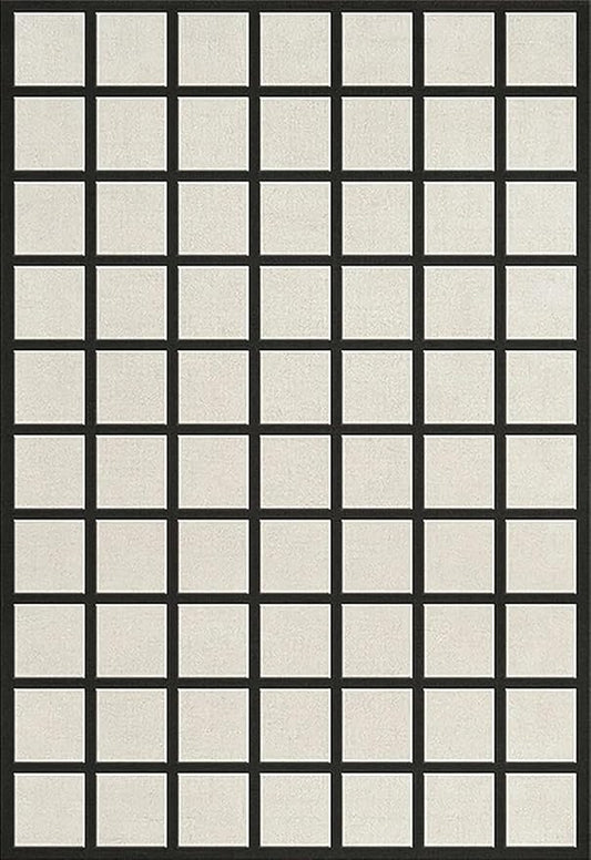 Handmade Wool Area Rug & Runner | Modern Grid Pattern Carpet for Living Room, Bedroom, Hallway & Home Décor | Multiple