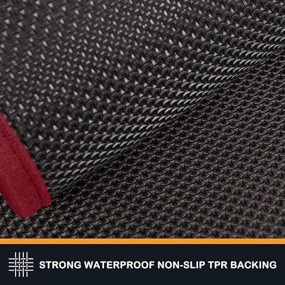 PURRUGS Dirt Trapping Door Mat 31.5" x 70", Non-Slip Machine Washable Entry Rug, Shoe Scraper, Dog Doormat, Super Absorbent Welcome Mat for Front & Back Door, Muddy Shoes & Paws, Burgundy Red