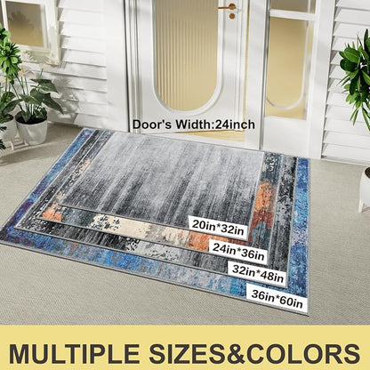 COMSLE Door Mat Soft Absorbent Indoor Front Entryway Rug Machine Washable Entrance Mats for Muddy Paws Non Slip Throw Rugs 24" x 36" Doormat for Inside Foyer Bedroom - Gray