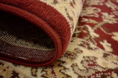 Unique Loom Sialk Hill Collection Area Rug - Washington (2' 7" x 10' Runner Burgundy/Cream)