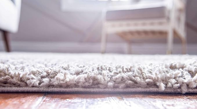 Unique Loom Davos Shag Collection Area Rug - Solid (2' 2" x 3' 1" Rectangle, Linen)