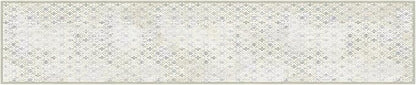Phantoscope Washable Runner Rug 2'x10' Non-Slip, Modern Hallway Rugs for Entryway, Stair, Bedroom, Dining Room, Distressed Geometric Floral Pattern, Low-Pile Foldable Floor Carpet, Teal Floral/Beige