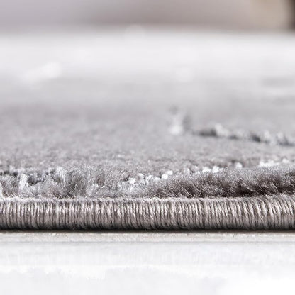 Unique Loom Marilyn Monroe Glam Collection Area Rug - Trellis (7' 10' Square, Gray Silver/ Silver)