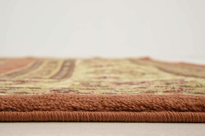 Unique Loom Voyage Collection Traditional Oriental Classic Intricate Design Area Rug (7' 0 x 10' 0 Rectangular, Terracotta/Ivory)