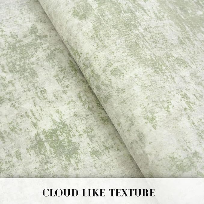 Modern Abstract Runner Rug for Bedroom 2x7, Sage Green Grey Washable Kitchen Runner, Non-Slip Soft Thin Faux Wool Mat for Entryway, Hallway, Laundry Room Indoor