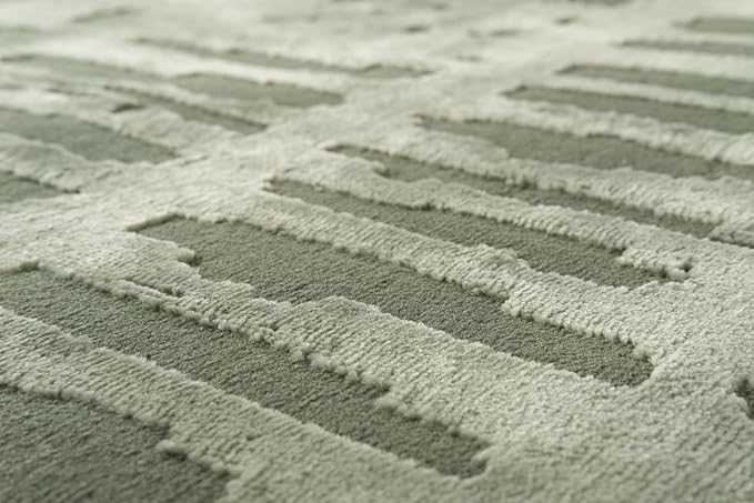 Revival Rugs Shell 10'6" x 14'3" Washable Area Rug for Living Room Bedroom - 100% Recycled Oeko-TEX Certified, Medium Pile, Green