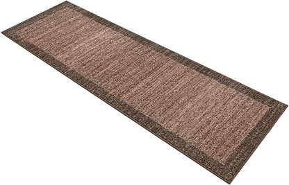 Rugs.com Angelica Collection Rug – 6 Ft Runner Light Brown Medium-Pile Rug Perfect for Hallways, Entryways