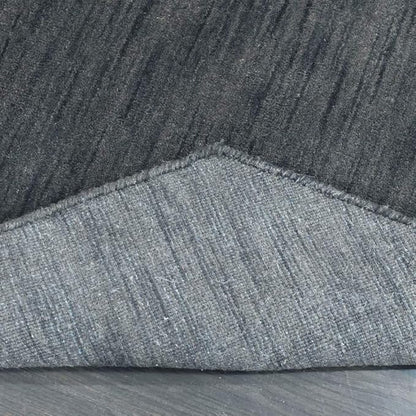 Hand Knotted Loom Wool ECO-Friendly Area Rugs - 8'x8', Octagon, Charcoal Color, Solid Plain Design, High Pile Handmade Anti Skid Area Rugs for Living Room, Bed Room (L00111)