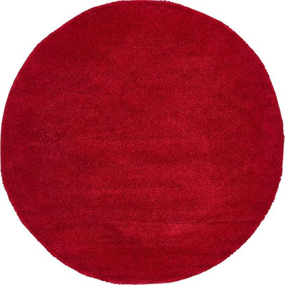 Unique Loom Solo Collection Area Rug - Calabasas (7' 10" Round, Red)