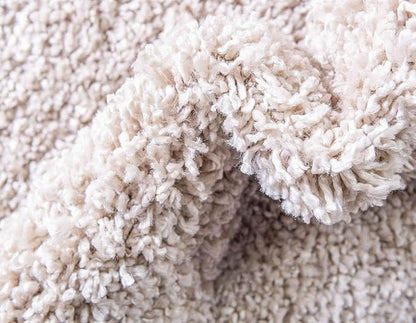 Unique Loom Davos Shag Collection Area Rug - Solid (2' 2" x 6' 9" Runner, Linen)