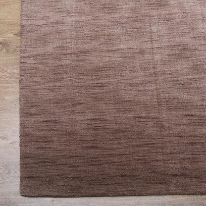 Hand Knotted Loom Wool ECO-Friendly Area Rugs - 10'x10', Square, Light Brown Color, Solid Plain Design, High Pile Handmade Anti Skid Area Rugs for Living Room, Bed Room (L00111)