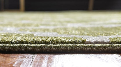 Rugs.com Lattice Collection Rug – 9' x 12' Light Green Medium Rug Perfect for Living Rooms, Large Dining Rooms, Open Floorplans