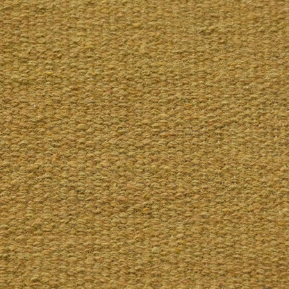 Rugsotic Carpets Hand Woven Flat Weave Kilim Wool 2'6''x10' Runner Area Rug Solid Gold D00111