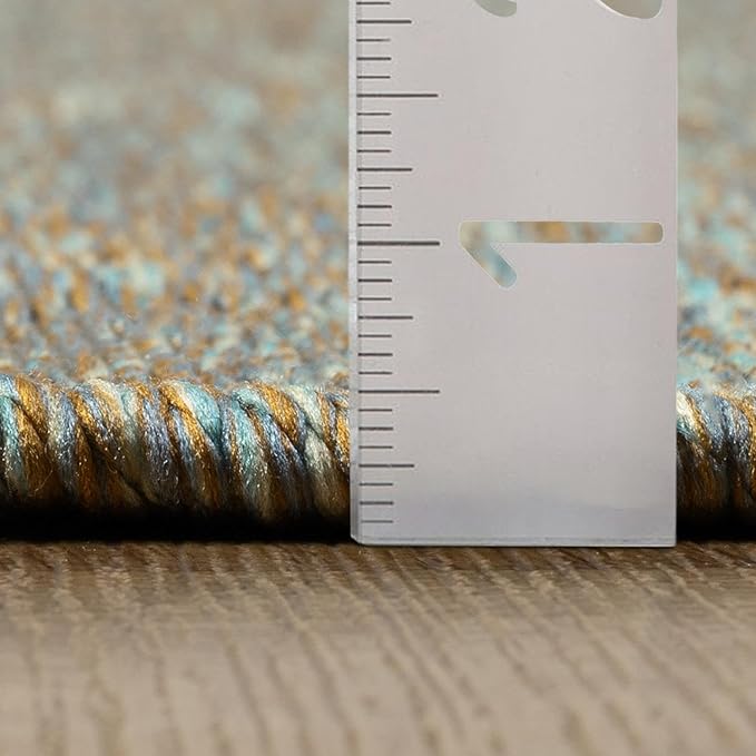 LUXE WEAVERS Modern Farmhouse Green 9x12 Washable Area Rug, Anti-Slip Diamond Pattern Carpet